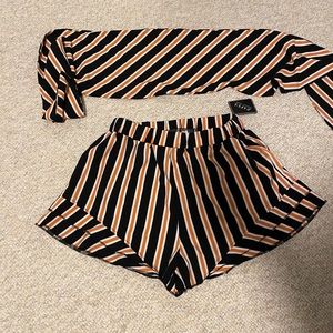 Crop top and short set